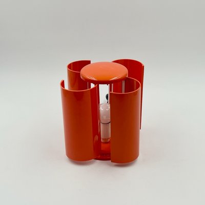 Mid-Century Modern Orange Louvred Table Lamp from D.A. Lamperti, 1960s-YSC-2024767