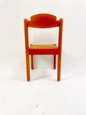 Mid-Century Modern Orange Wooden Chairs, Italy, 1960s, Set of 6-FGA-1317344