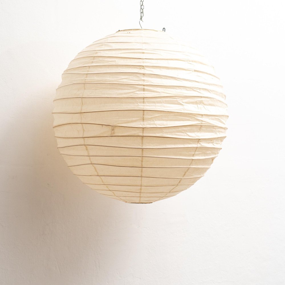 Mid-Century Modern Paper First Edition 75d Akari Japan Hanging Lamp attributed to Isamu Noguchi, 1950s