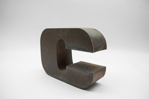 Mid-Century Modern Patinated Copper Letter C, Germany, 1960s-1970s-KQB-1736375