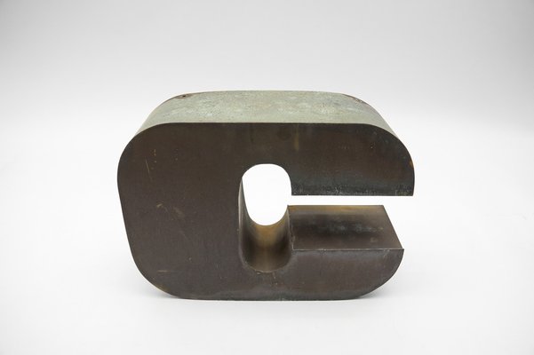 Mid-Century Modern Patinated Copper Letter C, Germany, 1960s-1970s-KQB-1736375