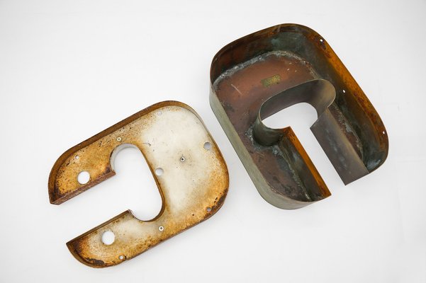 Mid-Century Modern Patinated Copper Letter C, Germany, 1960s-1970s-KQB-1736375