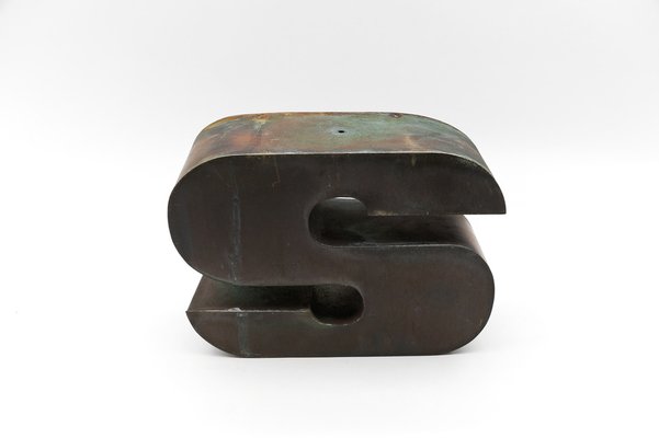 Mid-Century Modern Patinated Copper Letter S, Germany, 1960s-1970s-KQB-1736374