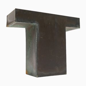 Mid-Century Modern Patinated Copper Letter T, 1960s-KQB-1736988