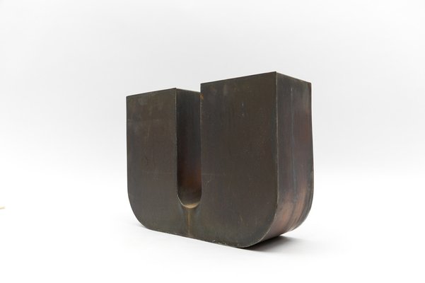 Mid-Century Modern Patinated Copper Letter U, Germany 1960s-1970s-KQB-1735819