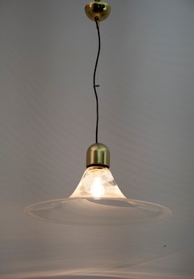 Mid-Century Modern Pendant Lamp in Spiral Murano Glass, Italy, 1970s-FER-1314597