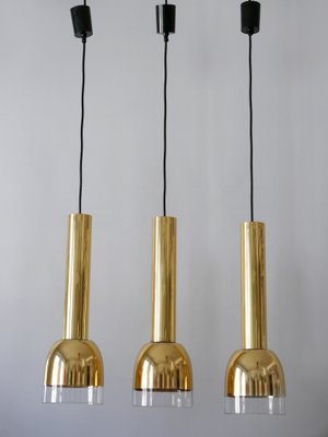 Mid-Century Modern Pendant Lamps from Glashütte Limburg, Germany, 1970s, Set of 3-WPT-1193498