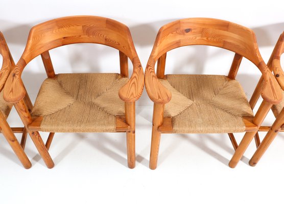 Mid-Century Modern Pine Armchairs by Rainer Daumiller, 1970s, Set of 4-MY-1320204