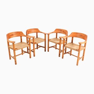 Mid-Century Modern Pine Armchairs by Rainer Daumiller, 1970s, Set of 4-MY-1320204