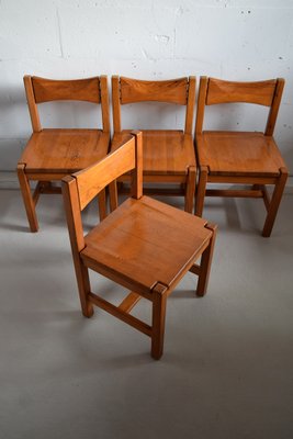 Mid-Century Modern Pine Dining Chairs by Ilmari Tapiovaara for Laukaan Pu, Set of 4-IEI-868717