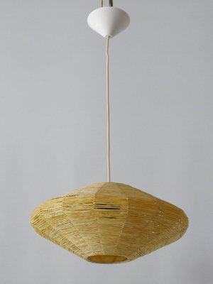 Mid-Century Modern Raffia Bast Pendant Lamp or Hanging Light, Germany, 1970s-WPT-1436122