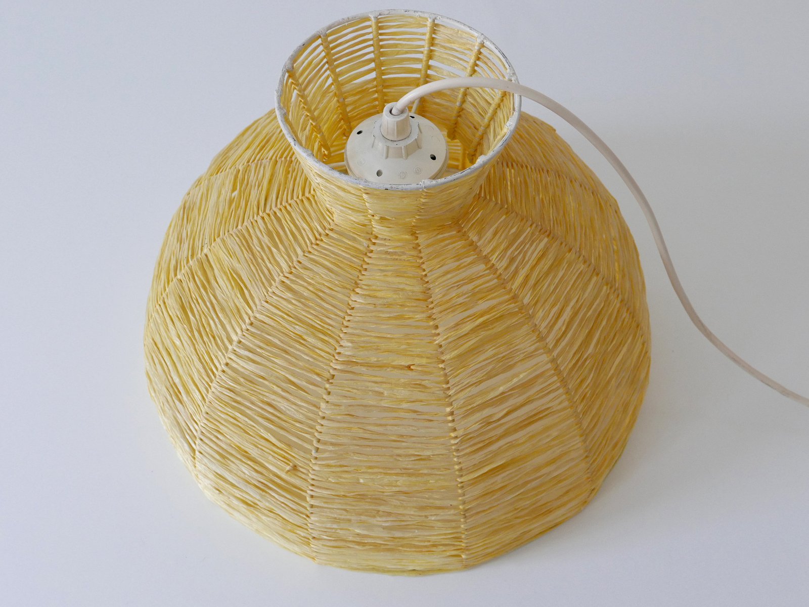 Mid-Century Modern Raffia Bast Pendant Lamp or Hanging Light, Germany, 1970s