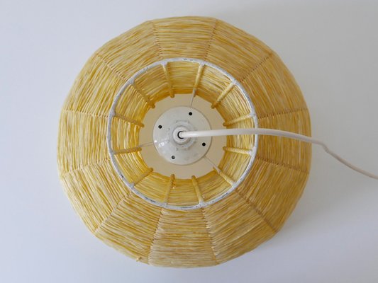 Mid-Century Modern Raffia Bast Pendant Lamp or Hanging Light, Germany, 1970s-WPT-1436135