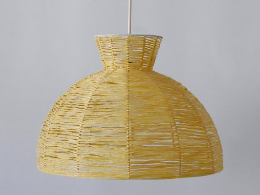 Mid-Century Modern Raffia Bast Pendant Lamp or Hanging Light, Germany, 1970s-WPT-1436135