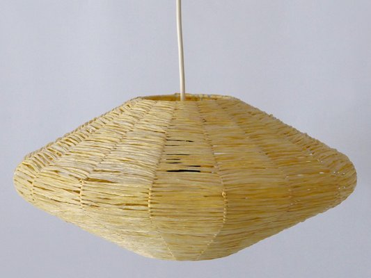 Mid-Century Modern Raffia Bast Pendant Lamp or Hanging Light, Germany, 1970s-WPT-1436122