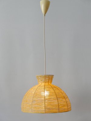 Mid-Century Modern Raffia Bast Pendant Lamp or Hanging Light, Germany, 1970s-WPT-1436135