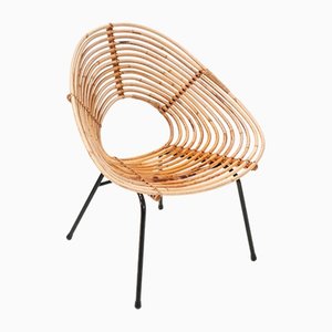 Mid-Century Modern Rattan Armchair by Dirk Van Sliedregt for Rohe, 1950s-MY-1451591