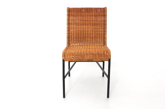 Mid-Century Modern Rattan Chair by Harold Cohen and Davis Pratt, 1953