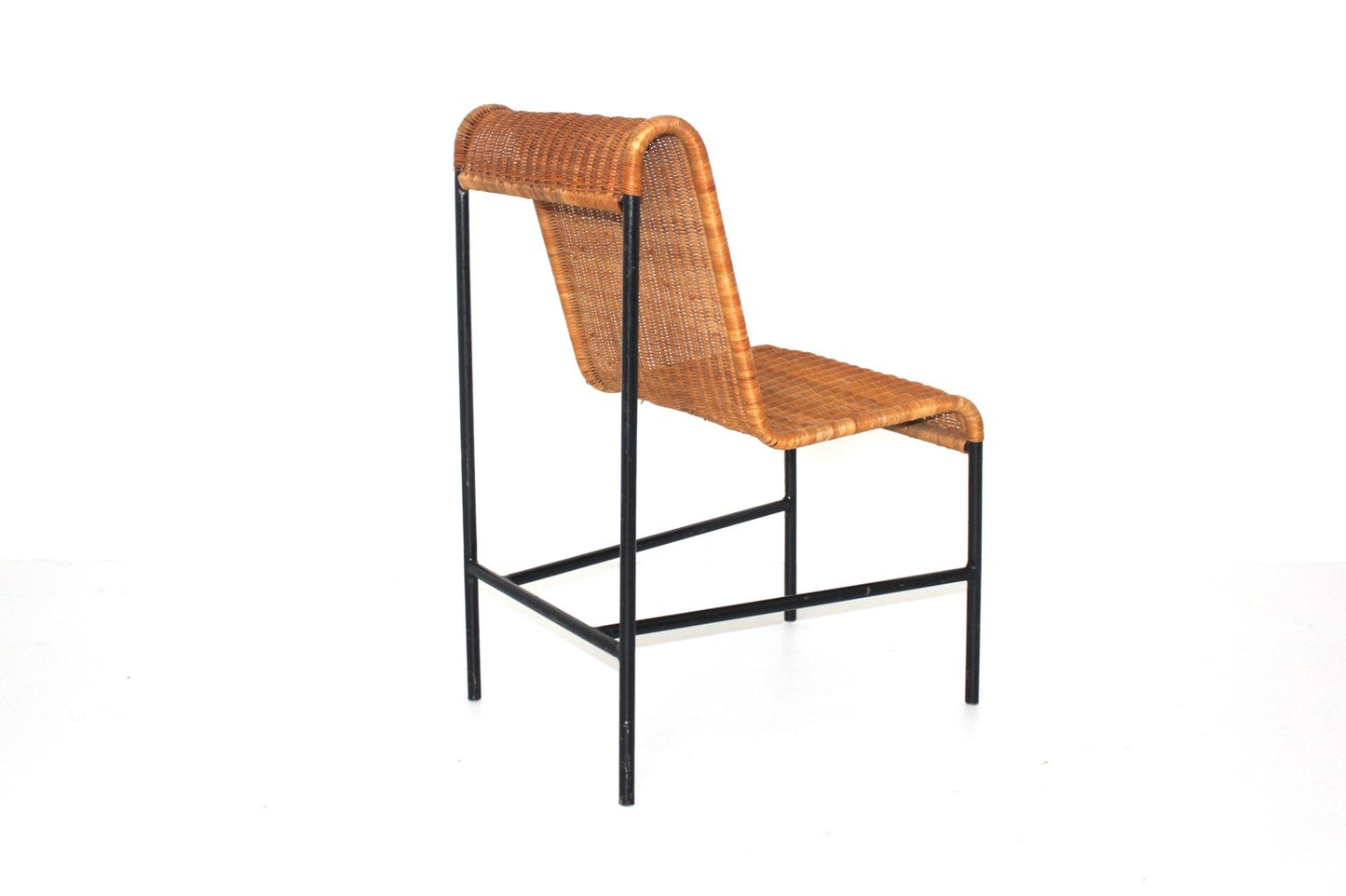 Mid-Century Modern Rattan Chair by Harold Cohen and Davis Pratt, 1953