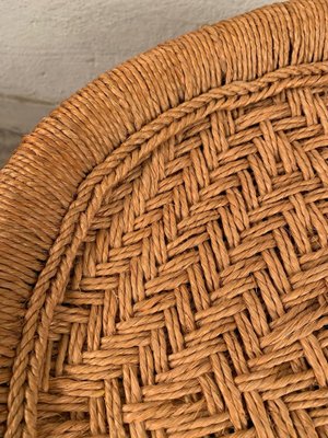 Mid-Century Modern Rattan Pouf, 1960s-VQM-585789