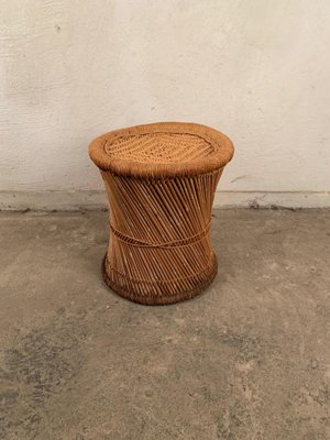 Mid-Century Modern Rattan Pouf, 1960s-VQM-585789