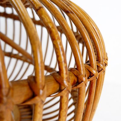 Mid-Century Modern Rattan Pouf in the style of Albini, 1960s-NYF-2018959