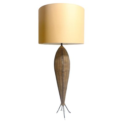 Mid-Century Modern Rattan Table Lamp-FGA-1722086