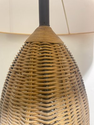 Mid-Century Modern Rattan Table Lamp-FGA-1722086