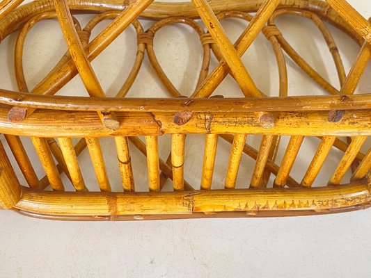 Mid-Century Modern Rattan Wicker Magazine Rack, Italy, 1960s-UR-1780816