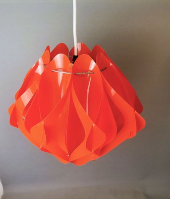 Mid-Century Modern Red Acrylic Pendant Lamp attributed to Milanda Havlova for Vest Leuchten, 1970s-SCS-1780287