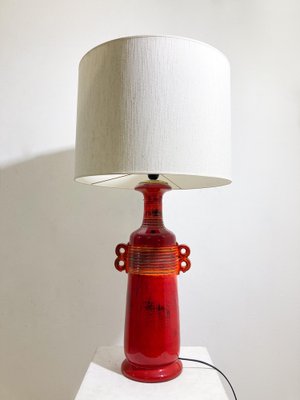 Mid-Century Modern Red Ceramic Desk Lamp-FGA-1801589