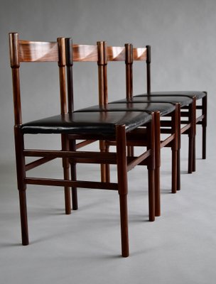 Mid-Century Modern Rosewood Dining Chairs, Set of 4-IEI-997865