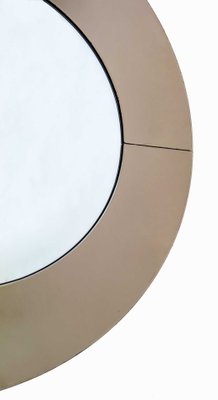 Mid-Century Modern Round Bronze Mirror, Italy, 1970s-FER-1429049