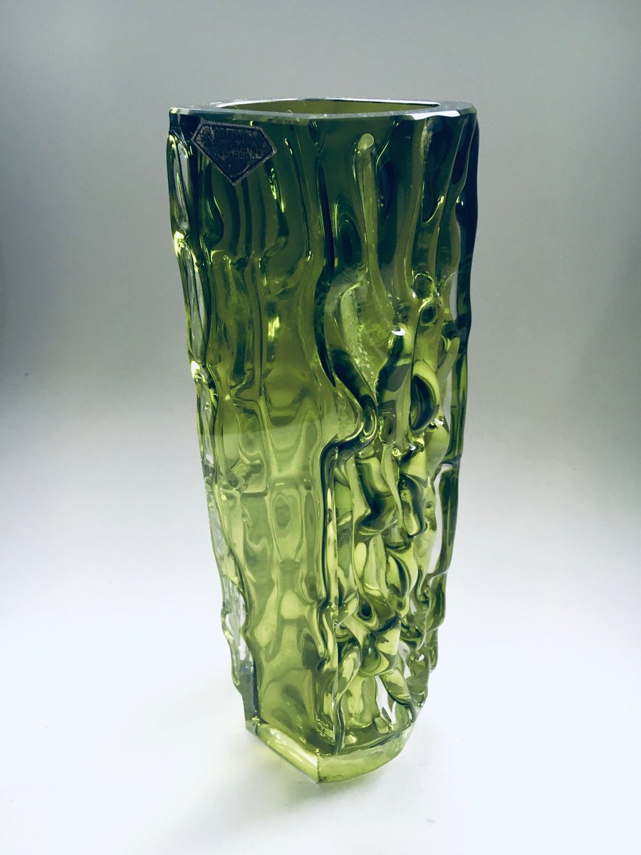 Mid-Century Modern Russian Crystal Art Glass Vase, Russia, 1960s