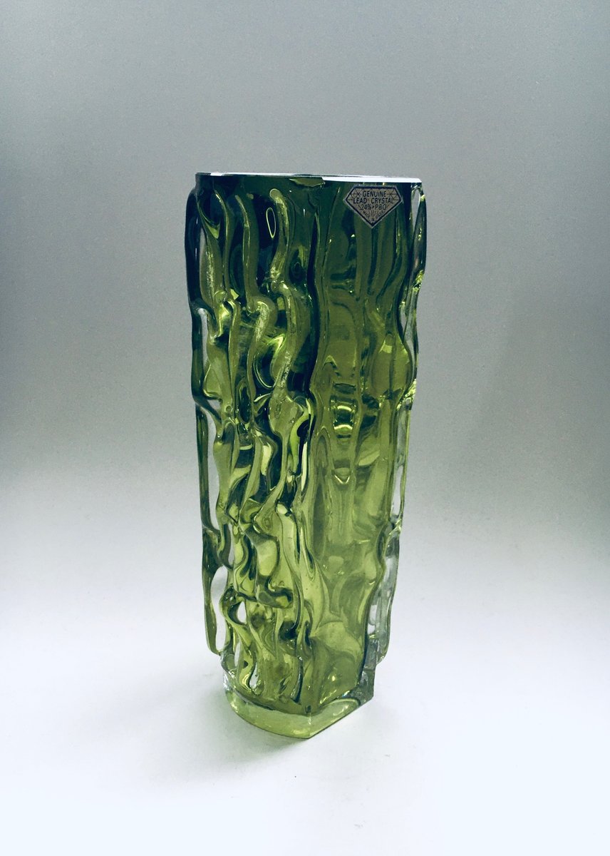 Mid-Century Modern Russian Crystal Art Glass Vase, Russia, 1960s