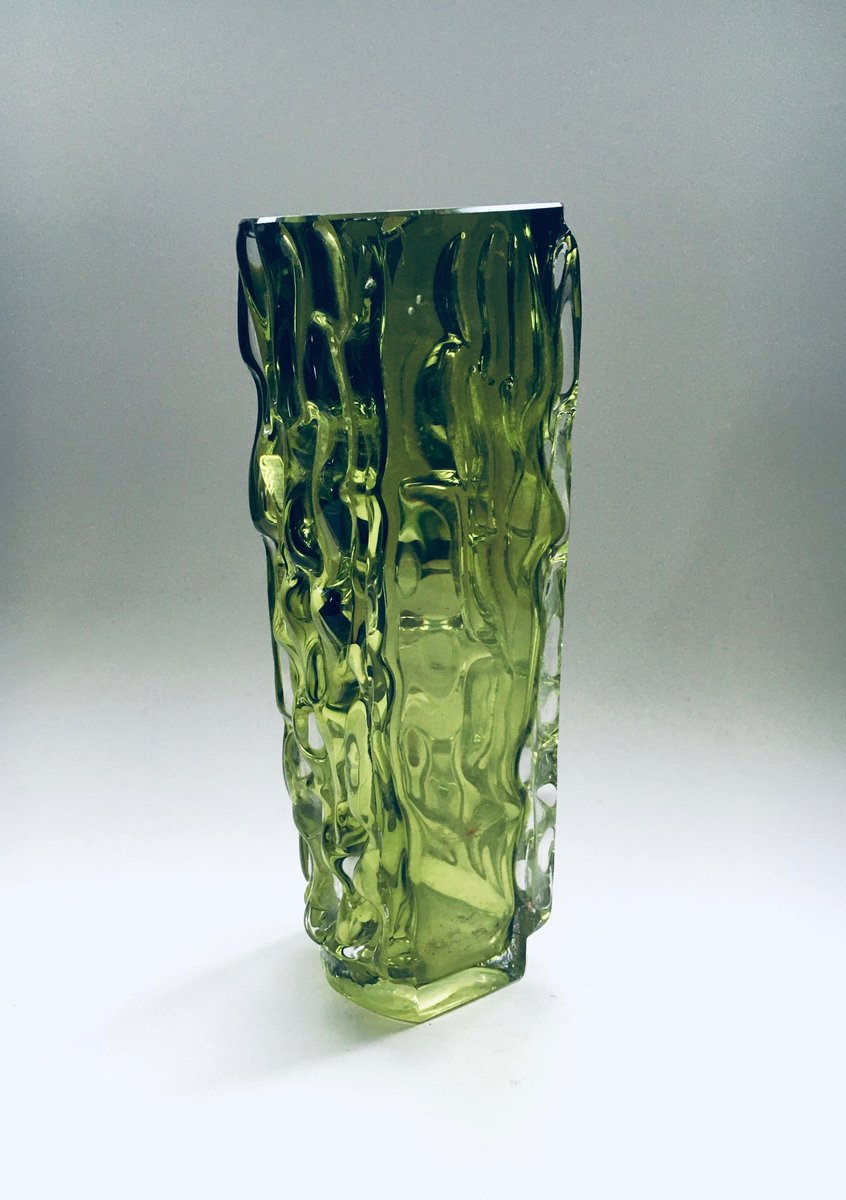 Mid-Century Modern Russian Crystal Art Glass Vase, Russia, 1960s