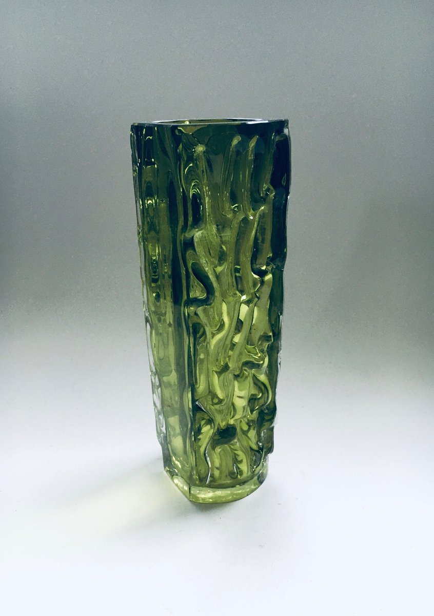 Mid-Century Modern Russian Crystal Art Glass Vase, Russia, 1960s