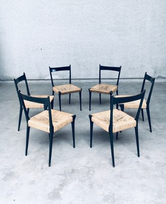 Mid-Century Modern S11 Model Dining Chairs by Alfred Hendrickx for Belform, Belgium, 1950s, Set of 6-RQV-1354760