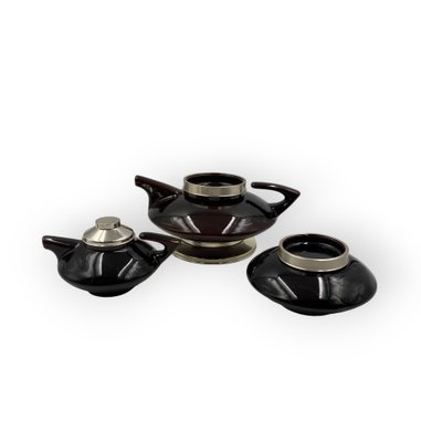 Mid-Century Modern SC3 Piled Up Tea Set, Italy 1970s, Set of 3-TXN-1786979