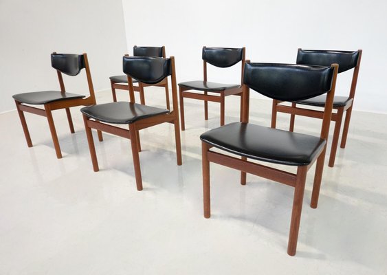 Mid-Century Modern Scandinavian Chairs, 1960s, Set of 6-FGA-1783037