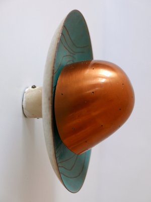 Mid-Century Modern Scandinavian Copper Sconces, 1960s, Set of 3-WPT-1109336