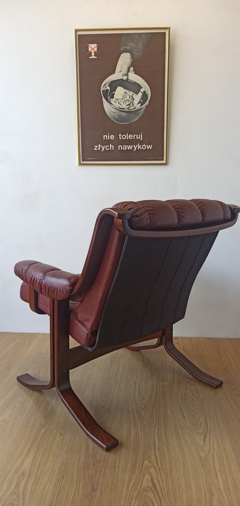 Mid-Century Modern Scandinavian Leather Easy Chair by Ekornes, 1970s