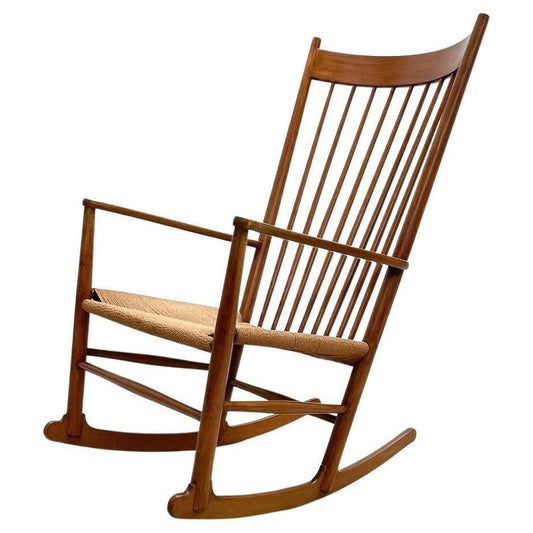 Mid-Century Modern Scandinavian Model J16 Rocking Chair attributed to Hans Wegner, 1960s