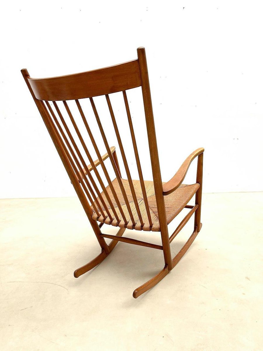 Mid-Century Modern Scandinavian Model J16 Rocking Chair attributed to Hans Wegner, 1960s