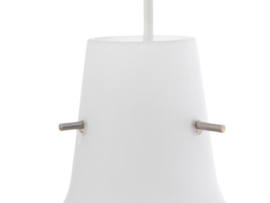 Mid-Century Modern Scandinavian Pendant Lamp in Opal Glass, 1960s-PI-765801