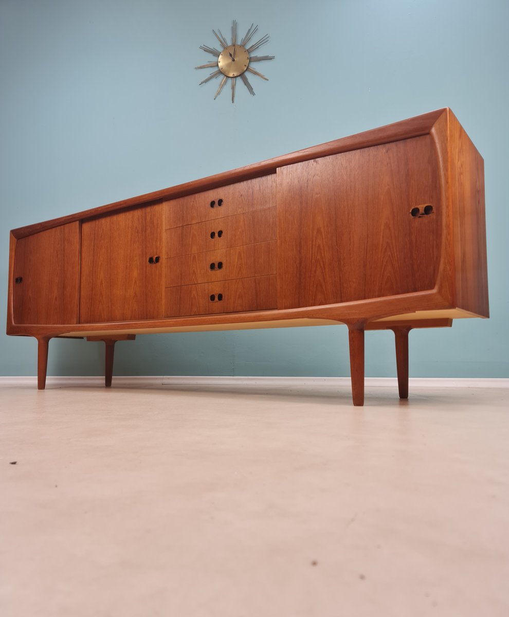 Mid-Century Modern Scandinavian Teak Sideboard Credenza by Harry Østergaard for Randers Furniture Factory, 1950s