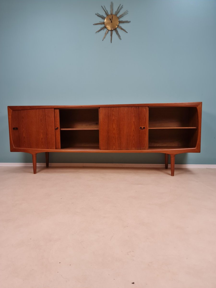 Mid-Century Modern Scandinavian Teak Sideboard Credenza by Harry Østergaard for Randers Furniture Factory, 1950s