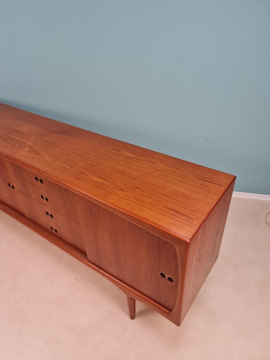 Mid-Century Modern Scandinavian Teak Sideboard Credenza by Harry Østergaard for Randers Furniture Factory, 1950s