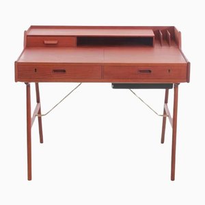 Mid-Century Modern Scandinavian Vanity Desk in Teack by Arne Wahl Iversen for Vinde Møbelfabrik-PI-1276099