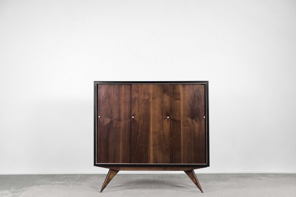 Mid-Century Modern Scandinavian Vintage Walnut Cabinet, 1960s-ZAA-1086817